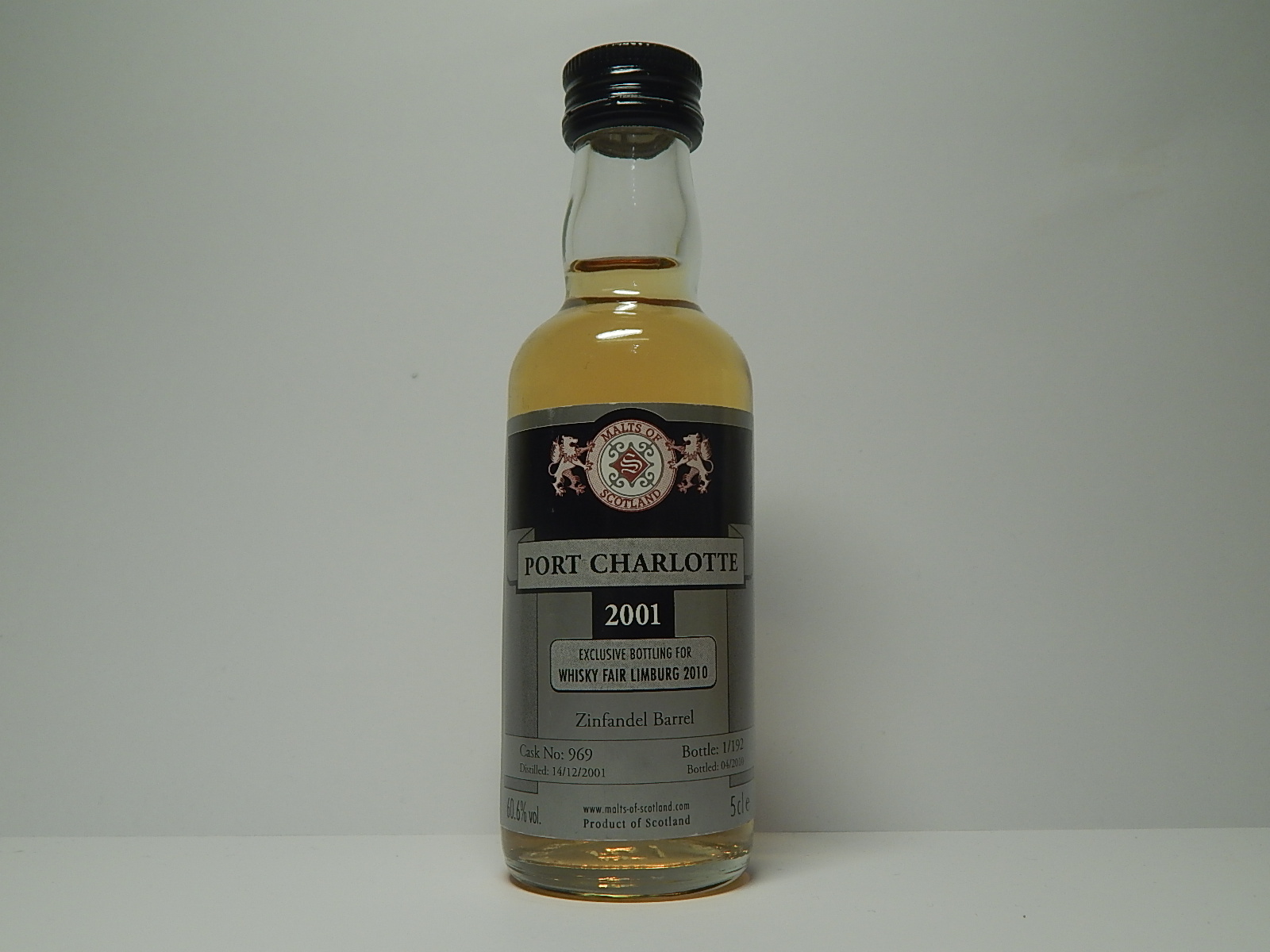 Whisky Fair Limburg SMSW Zinfandel Barrel  2010 8yo 2001-2010 "Malts of Scotland" 5cle 60,6%vol.